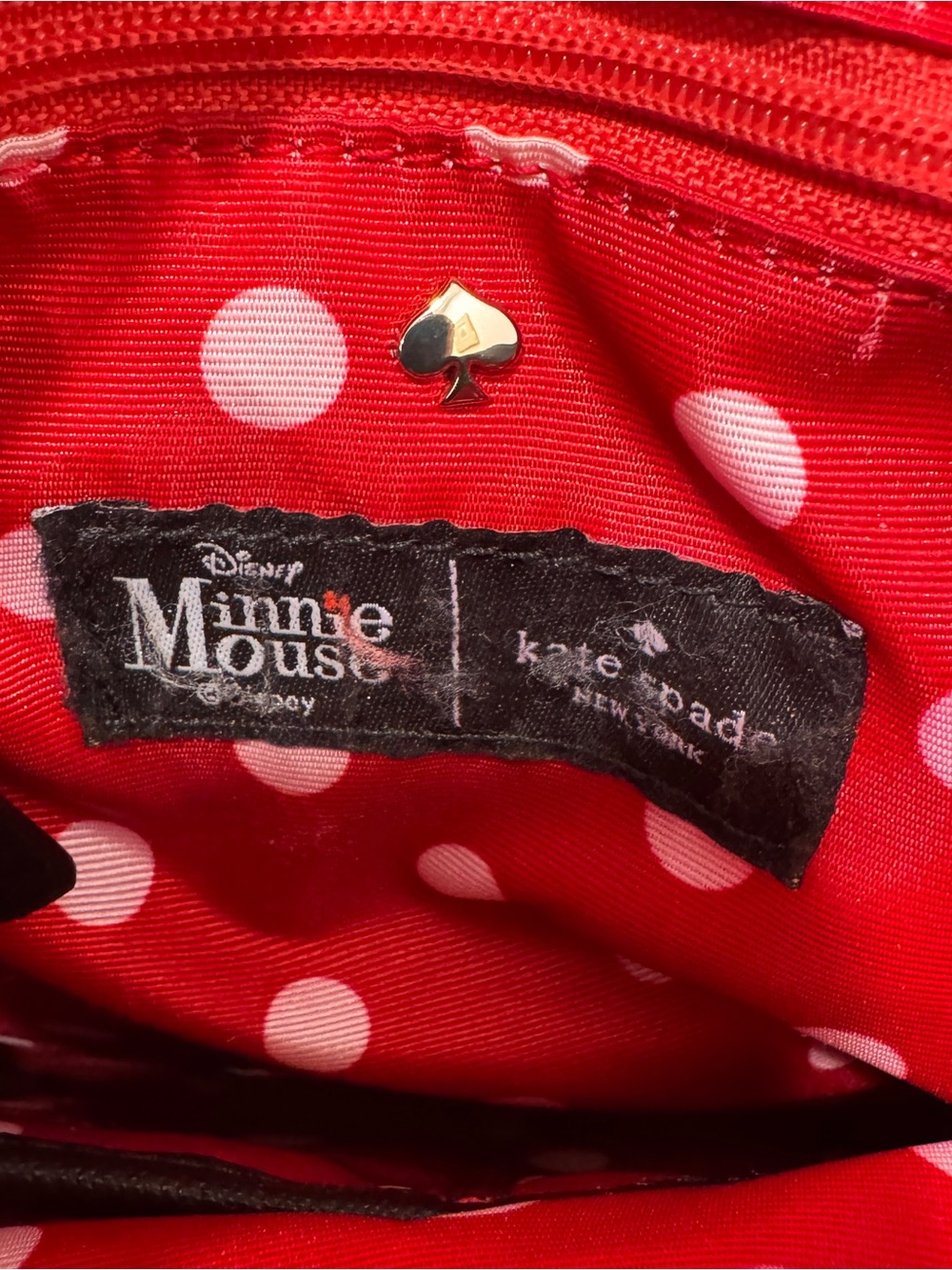 Kate Spade x Disney Minnie Mouse Neema Backpack Disney Red White Polka dots - Picture 10 of 11
